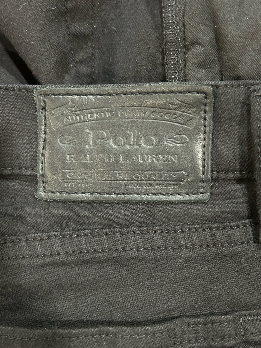 POLO RALPH LAUREN VARICK SLIM STRAIGHT JEANS BLACK 33x32 - Picture 9 of 15